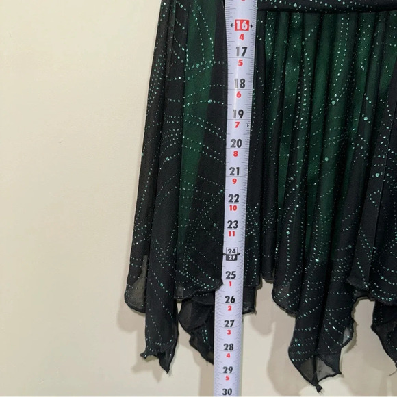 Women’s Jessica Y2K Green Black Sparkle Mesh Tube Top Party Formal Dress Size: 6 - Picture 14 of 15